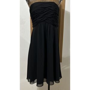 White House Black Market Chiffon Strapless Formal Party Empire Waist Dress